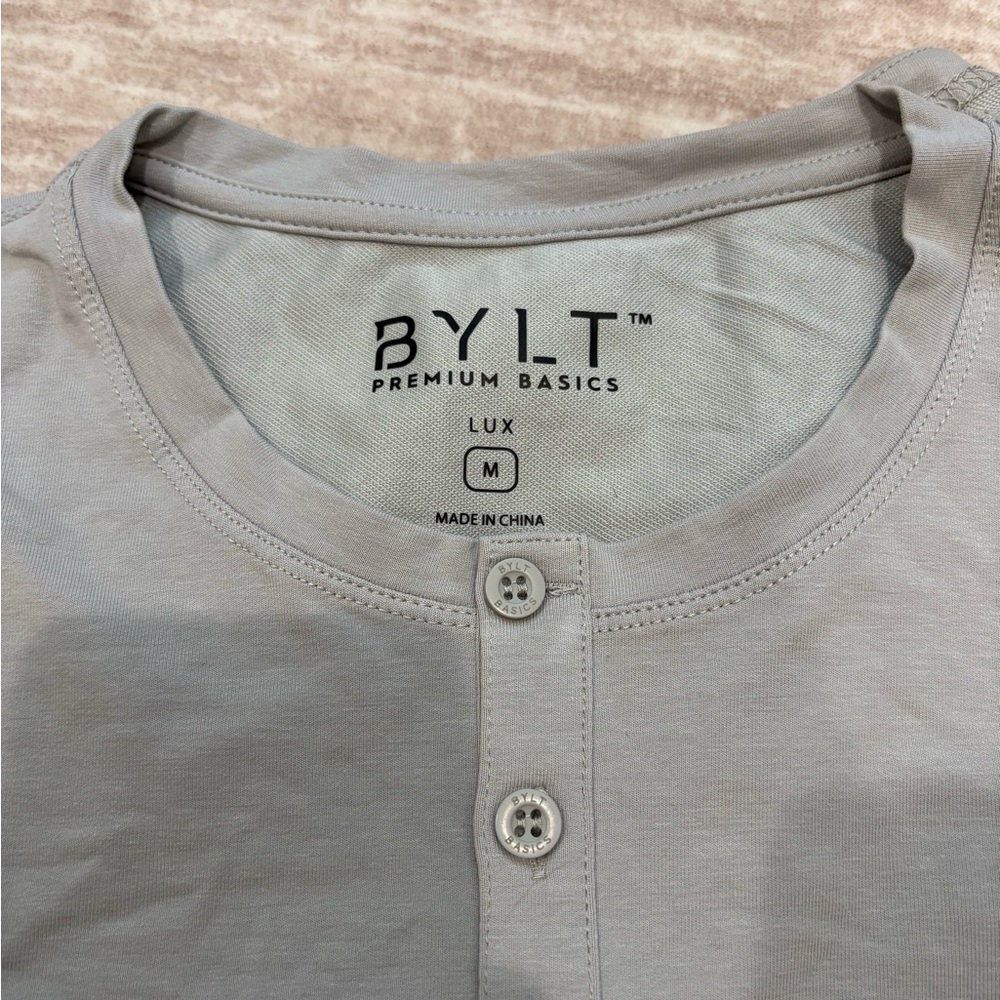 BYLT Basics Men's Casual Button Down Shirt - Light Gray